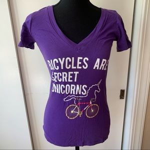 Unicorn cycling graphic tee
